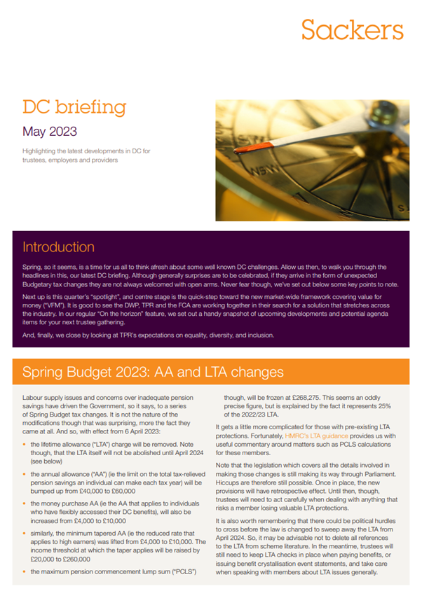 Latest DC briefing