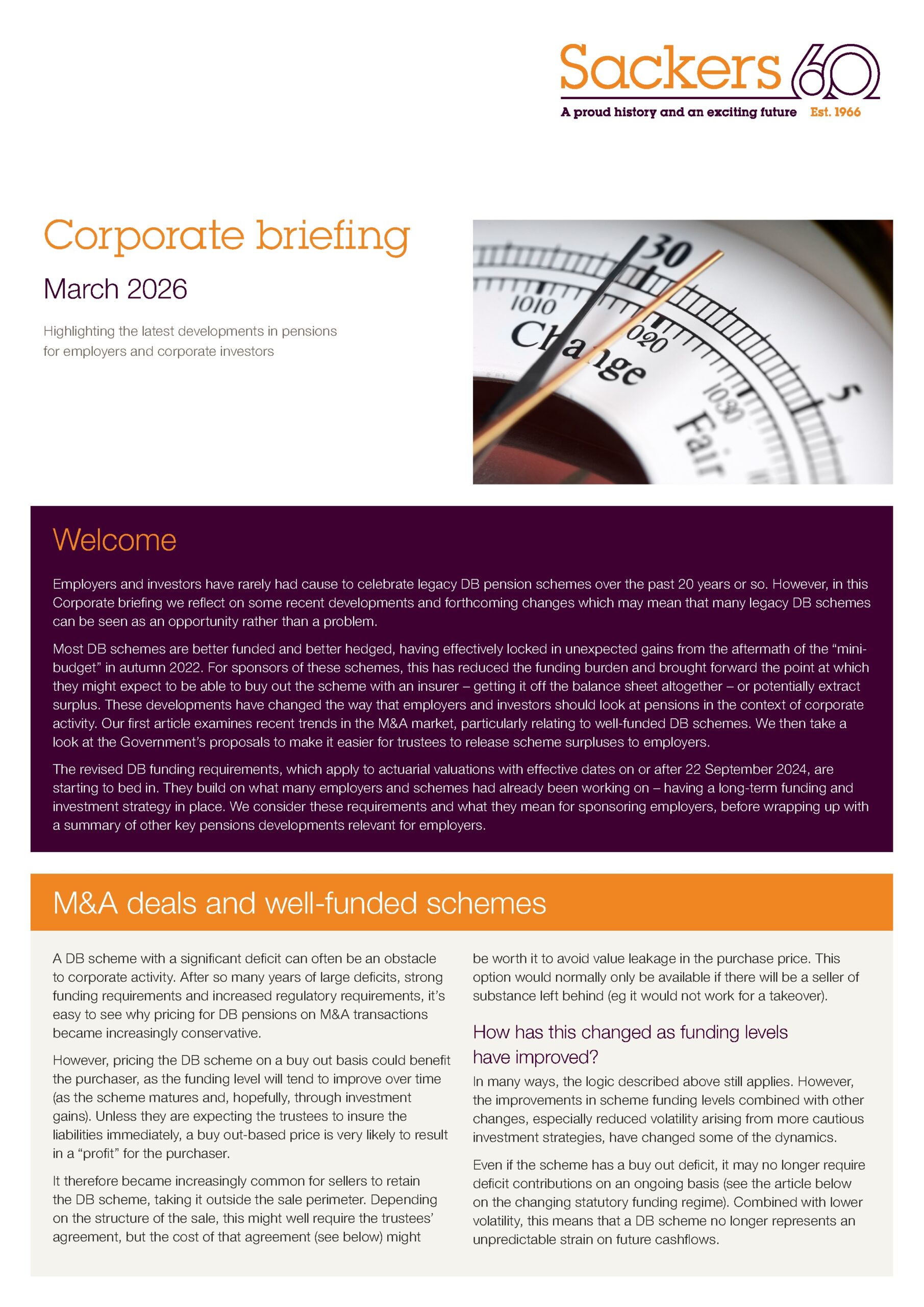 Corporate briefing – March 2026